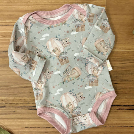 Baby Stretch Body Suit - Koalas Hot Air Balloons