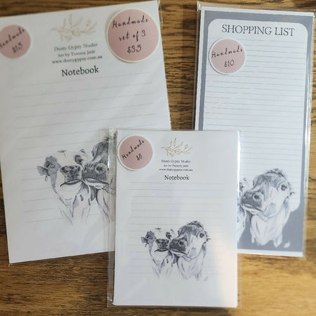 Kissing Cows Handmade Stationery Pack