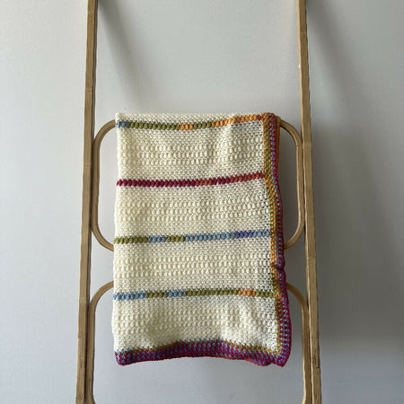 Blanket | Handmade Crochet | Cream and Rainbows