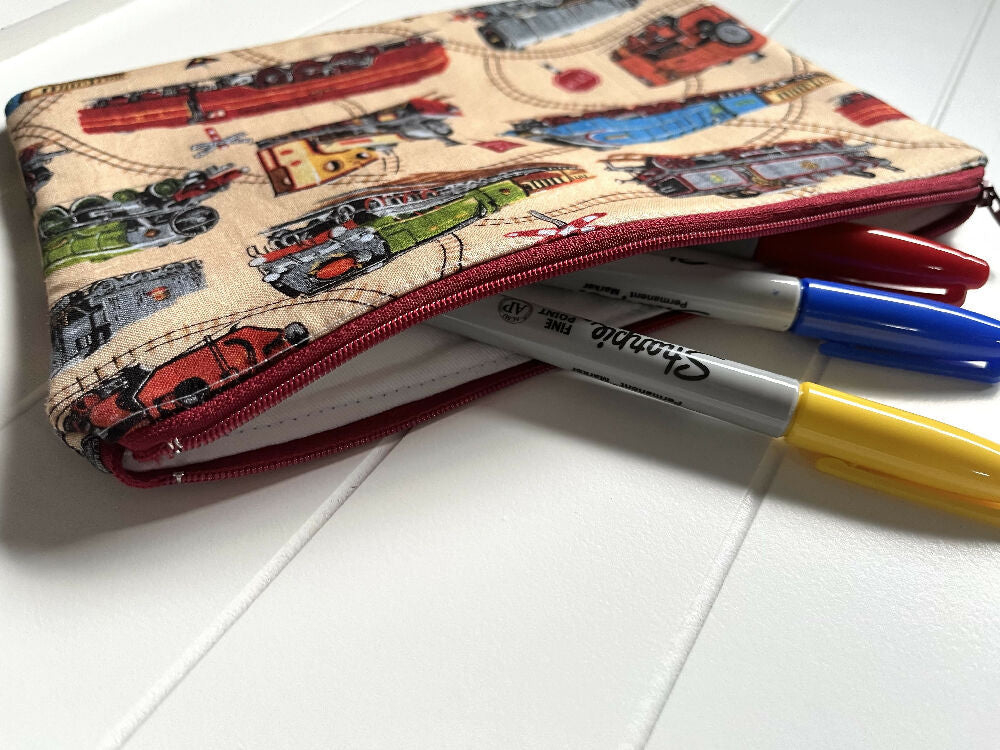 Trains pencil case