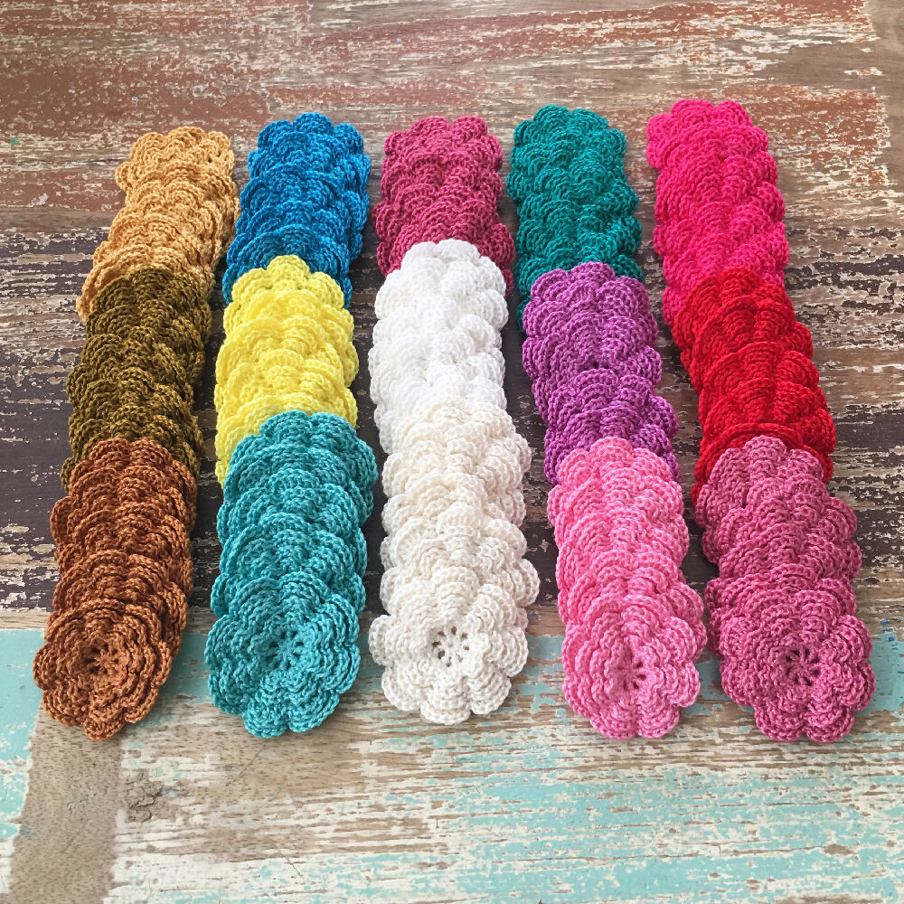 Pack of 5, handmade Crochet flowers