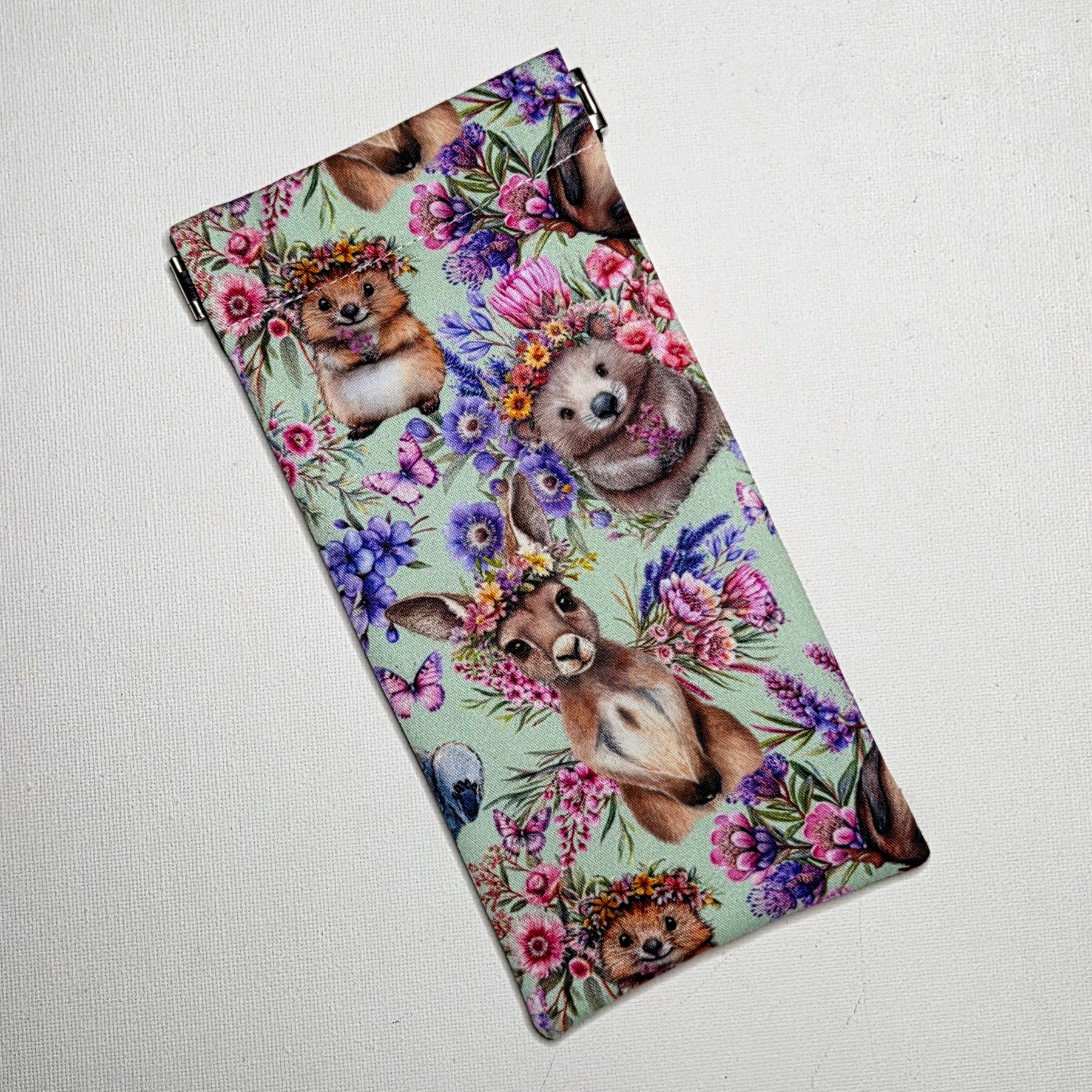 Sunglasses Pouch in Australian Native Animal fabric