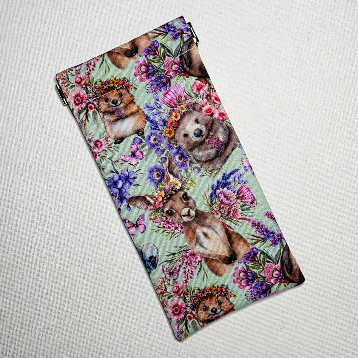 Sunglasses Pouch in Australian Native Animal fabric