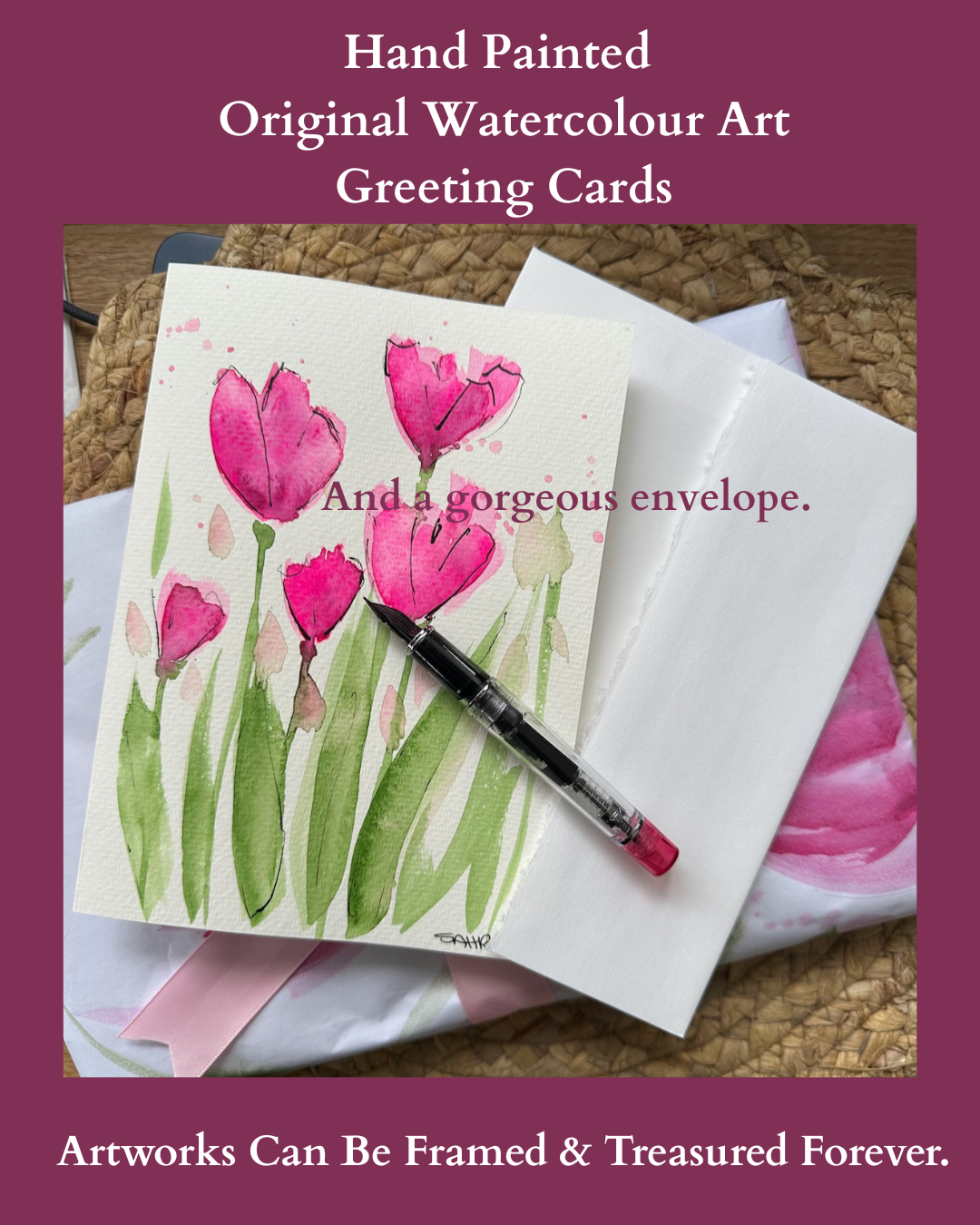 Hand Painted Greeting Cards Original Artworks