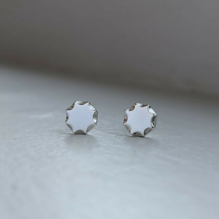 faceted octagon studs