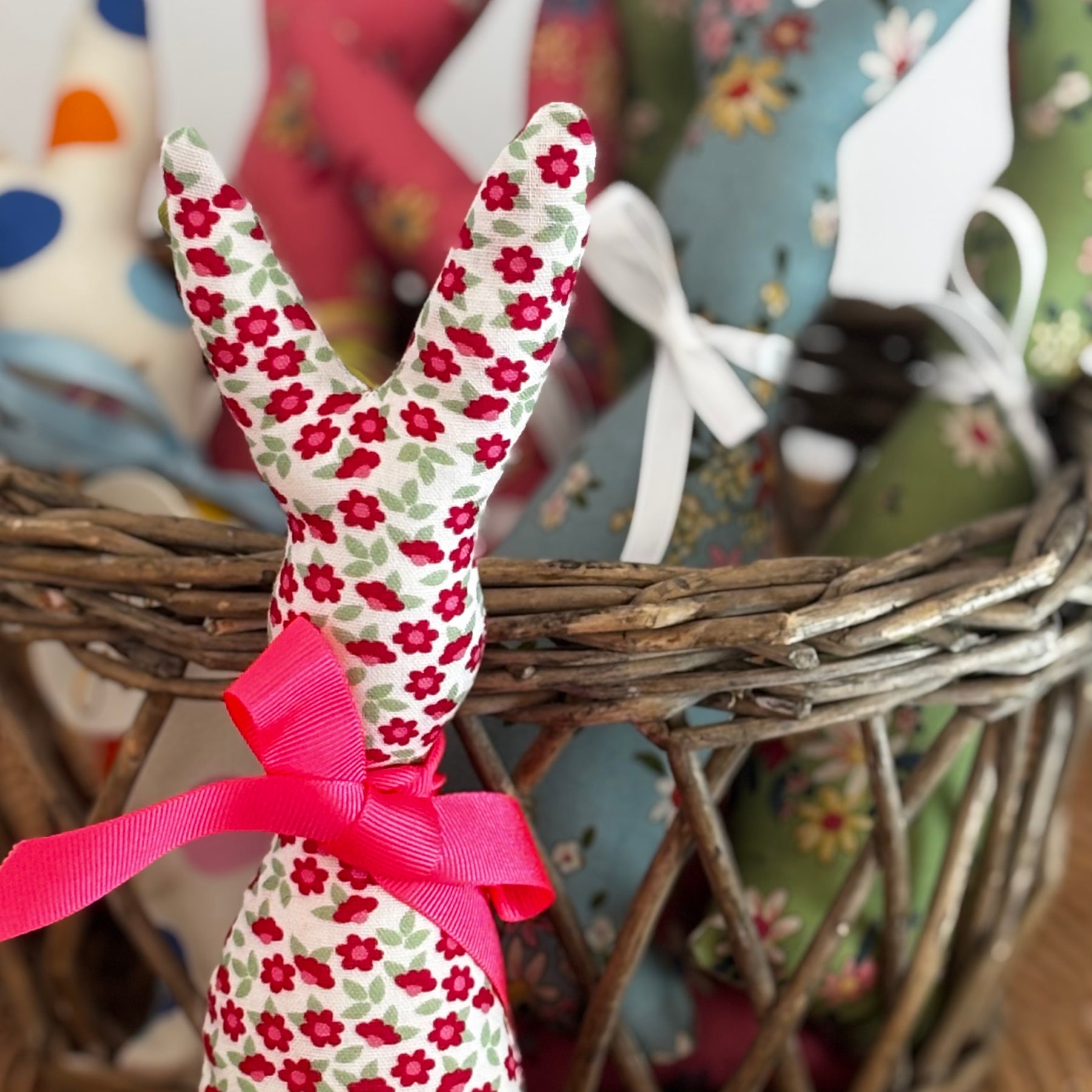 Flower Handmade Fabric Easter  Bunny