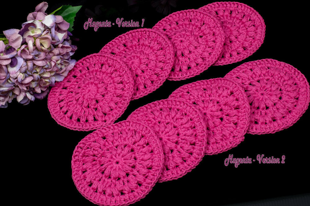 Organic Cotton Crocheted Coasters - Set of 4