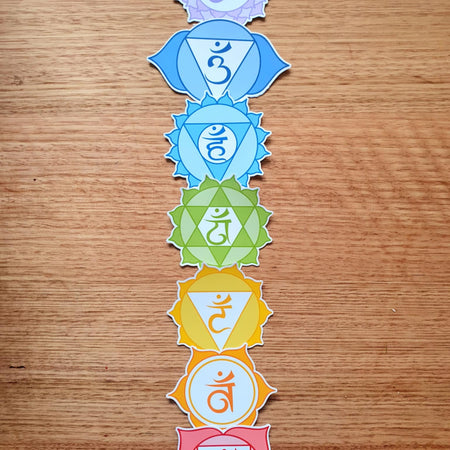 7 Chakra sticker set - White