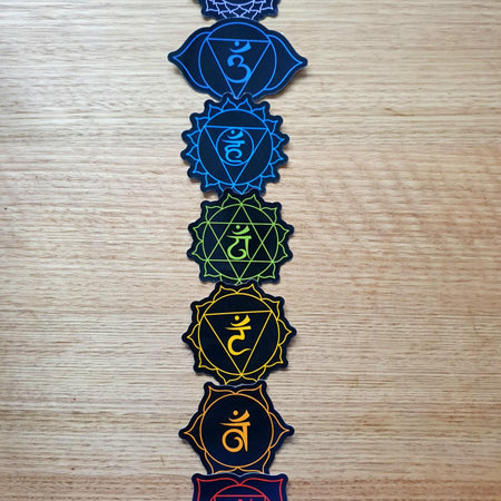 7 Chakra sticker set - Black