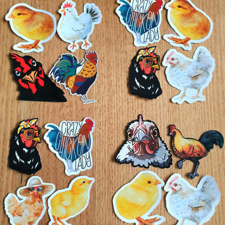 Chicken Stickers - 4 set