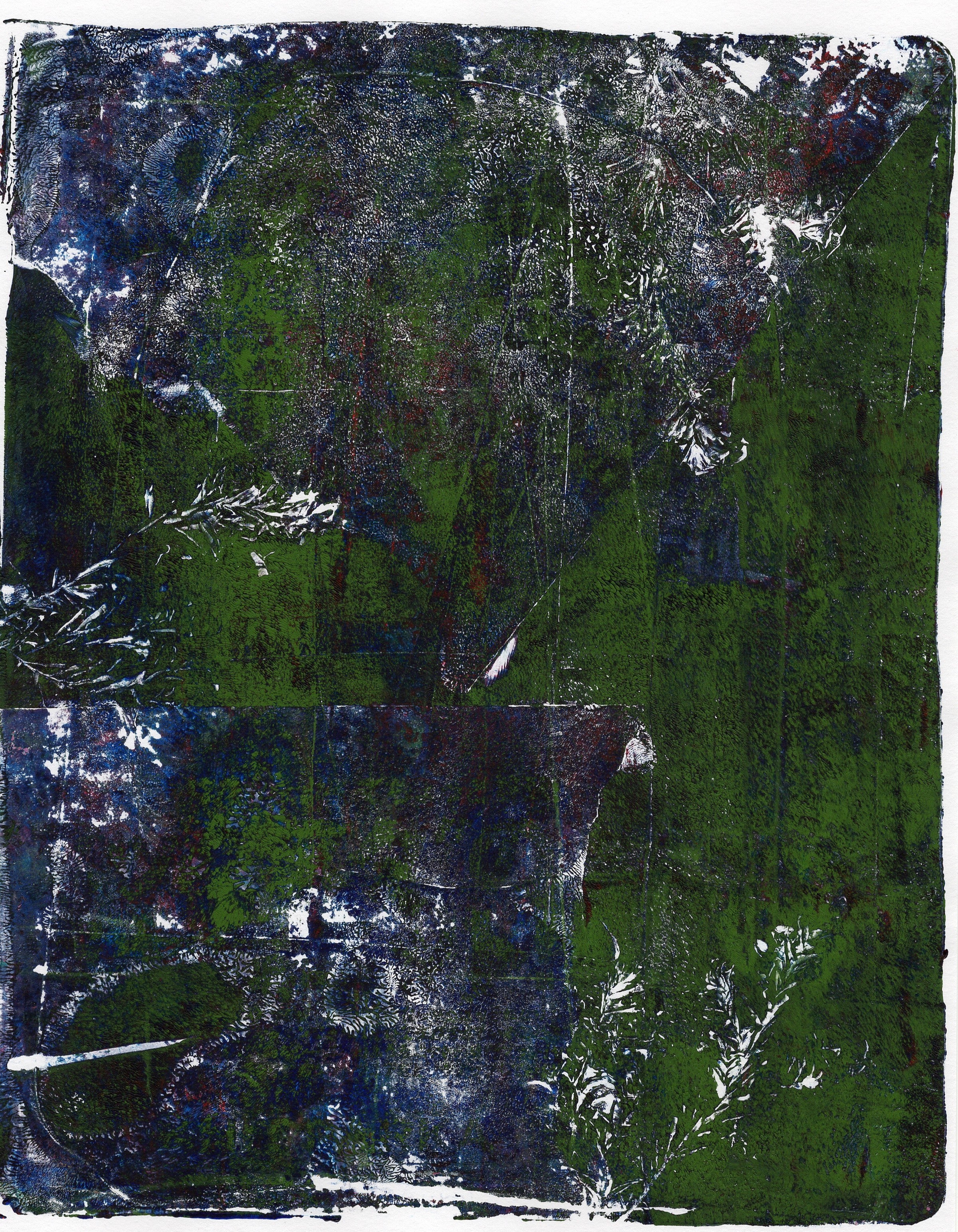 Gelli plate print - study #7 - original artwork