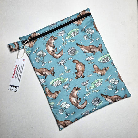 Medium Wet Bag in Beautiful Platypus Fabric