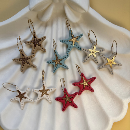 Seaside Stories | Starfish Hoop Earrings