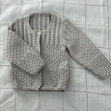 Textured Round Neck Jacket - Size 6-12 months