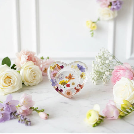 EVER AFTER BLOOMS - Custom Resin Keepsakes - HEART TRINKET TRAY - MADE TO ORDER