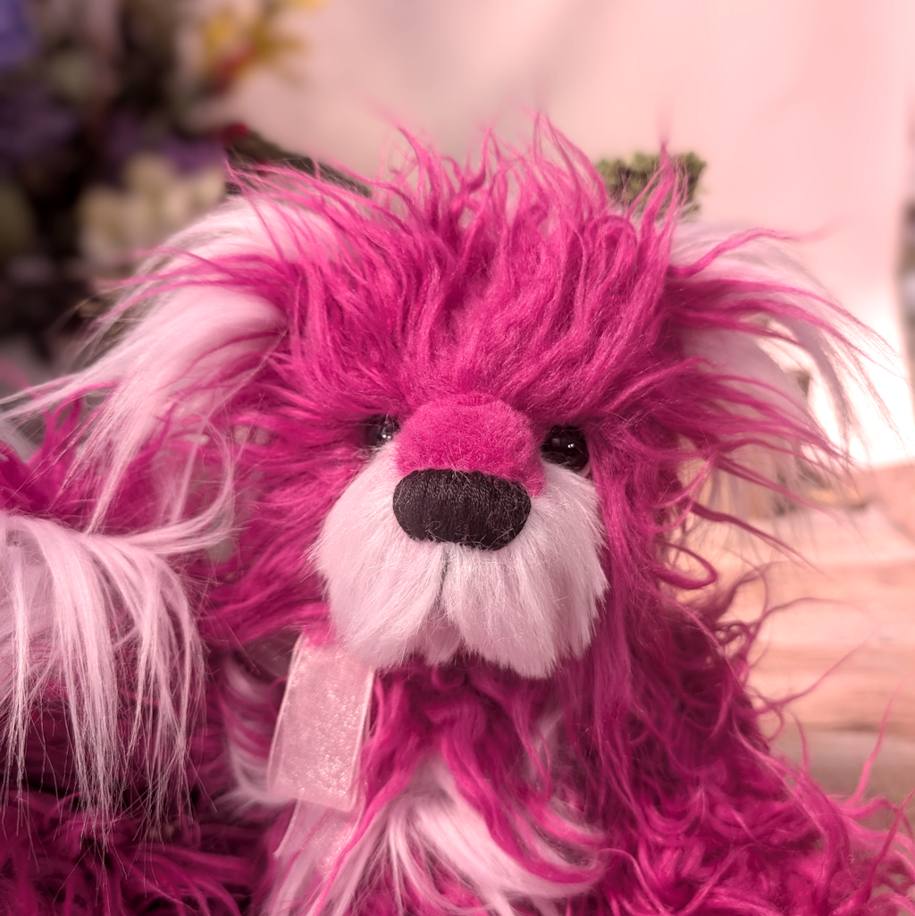 Collectable Artist Teddy Bear,Bright Pink Teddy Bear