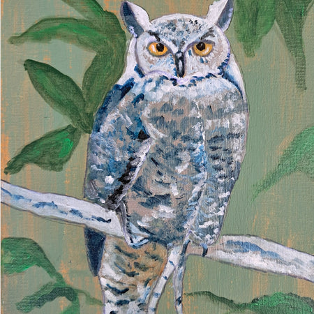 Owl Art. Great Horned Owl