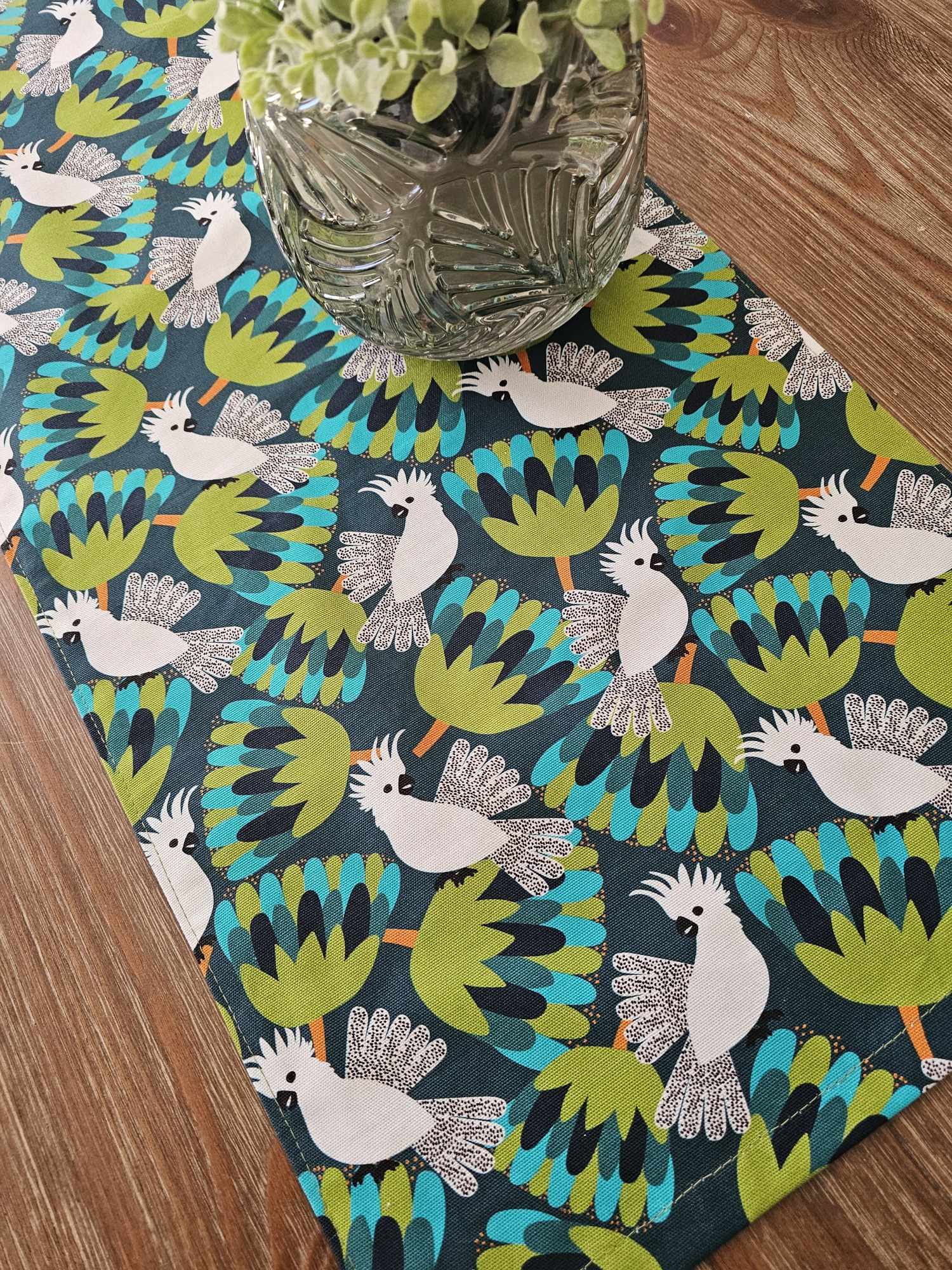 Cockatoo Print Table Runner