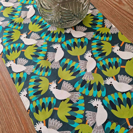 Cockatoo Print Table Runner