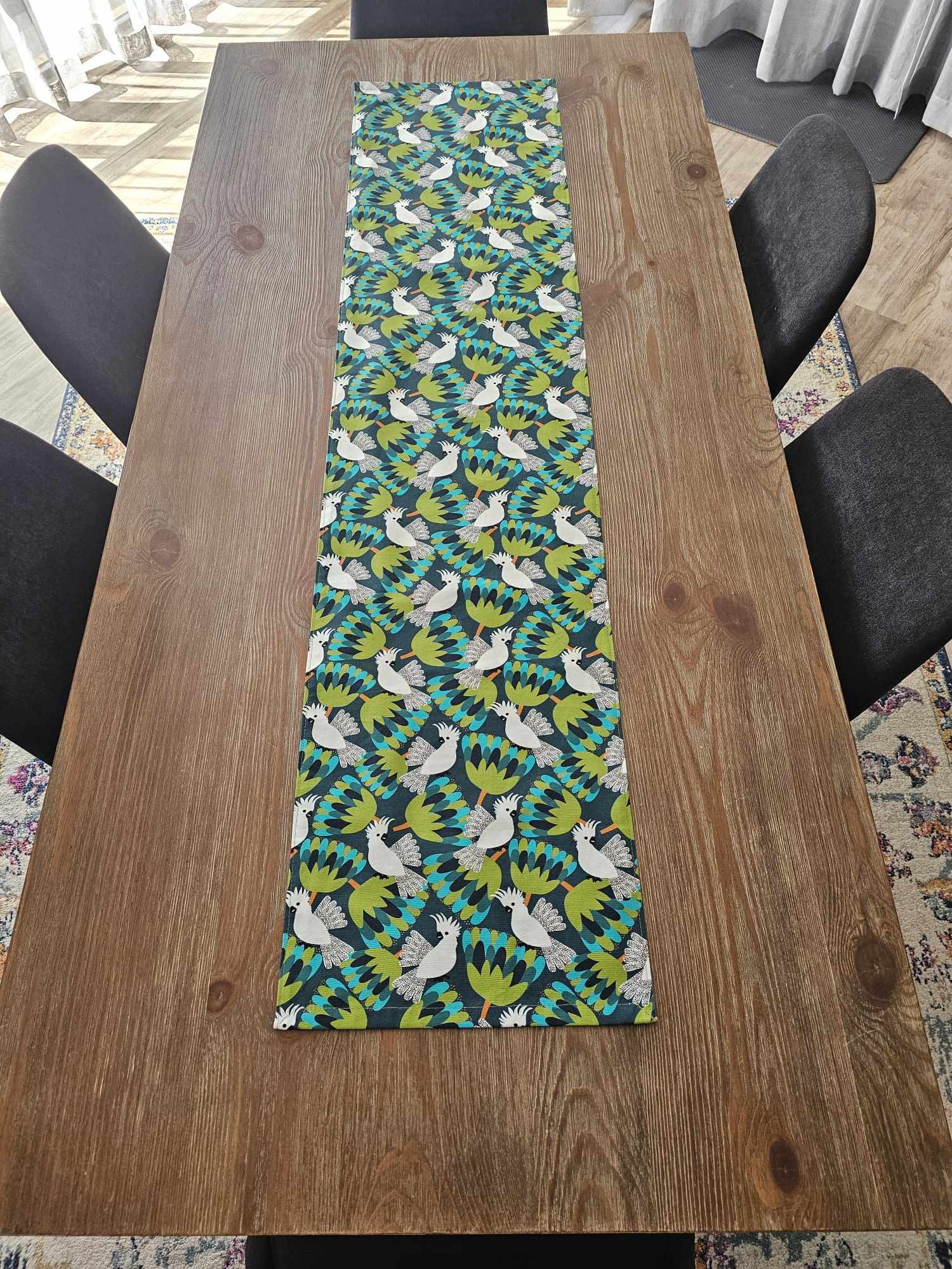 Cockatoo Print Table Runner