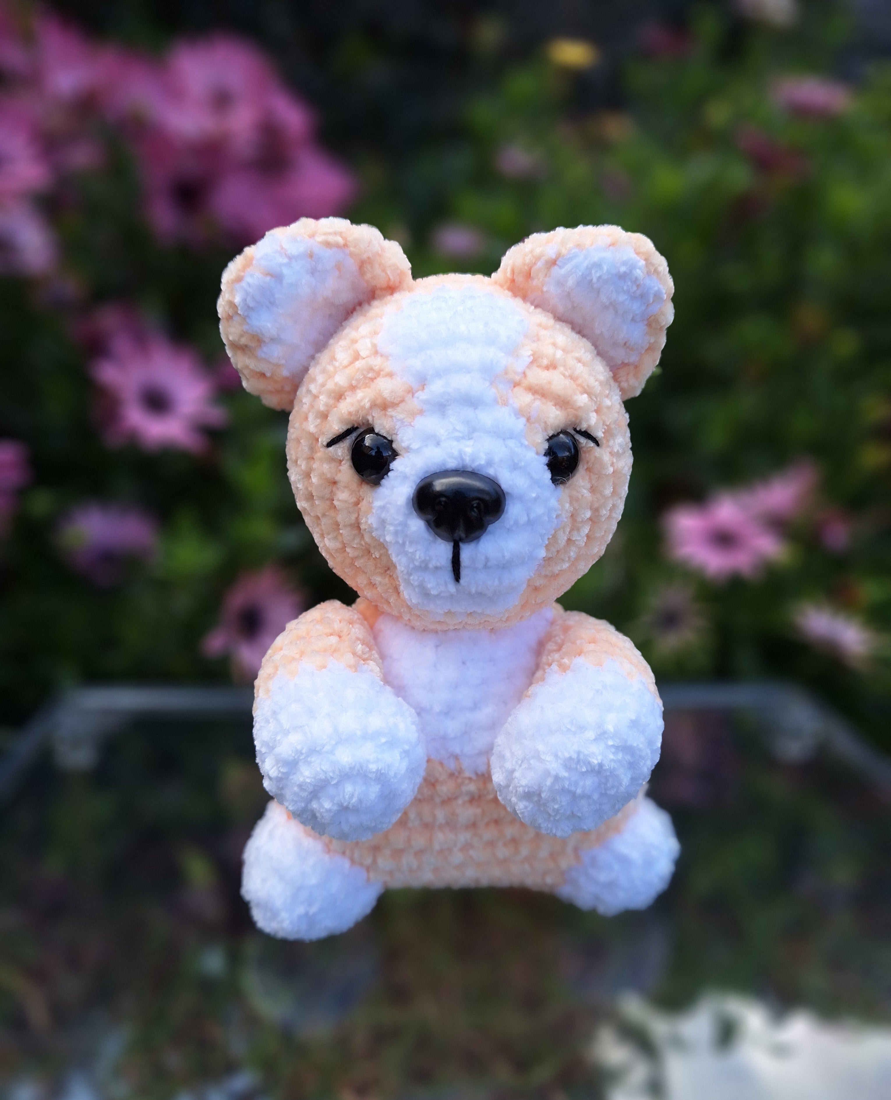 Crocheted Velvet Toy Dog – Soft & Cuddly Handmade Plush