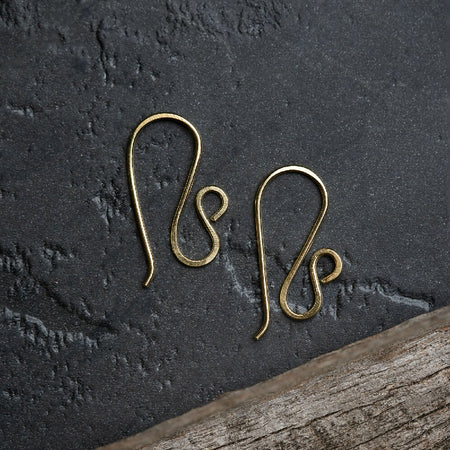 Raw Brass Fancy French Hooks