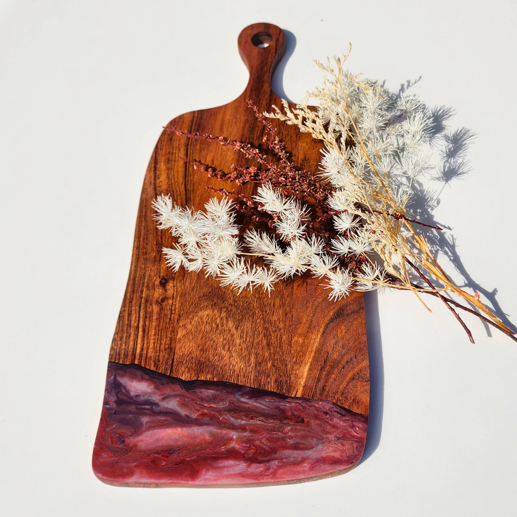 "Blush Horizon" - Resin Display Board