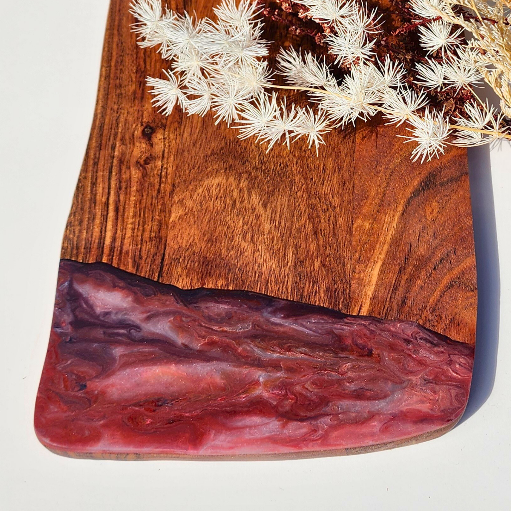 "Blush Horizon" - Resin Display Board