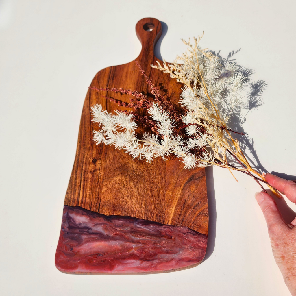 "Blush Horizon" - Resin Display Board