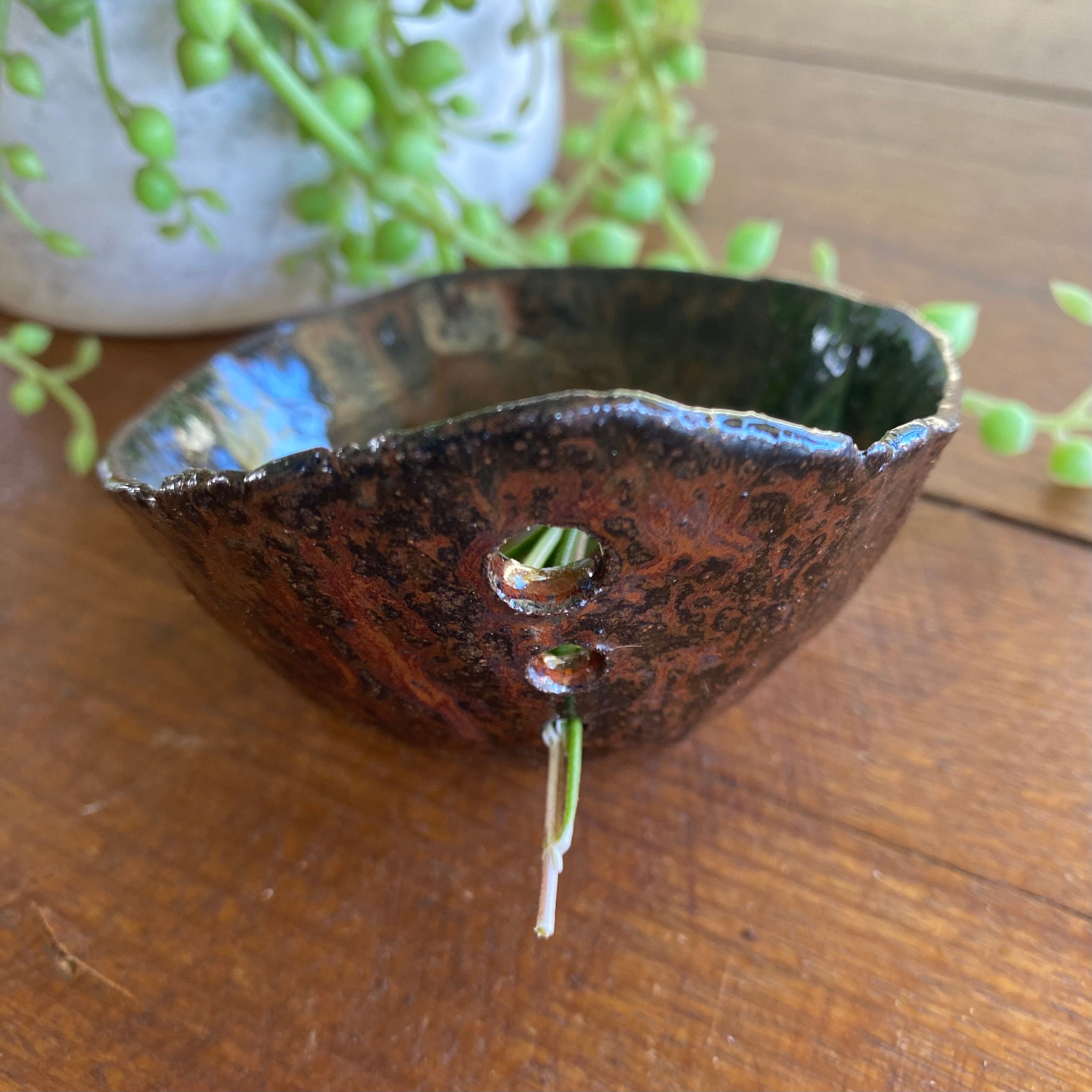 Handmade Ceramic Herb Stripper / Handmde Pottery