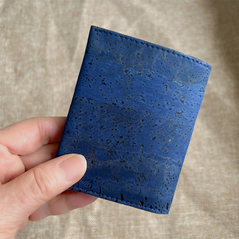 LakeShine Designs_Slim ID Wallet_Blue_Folded_Back