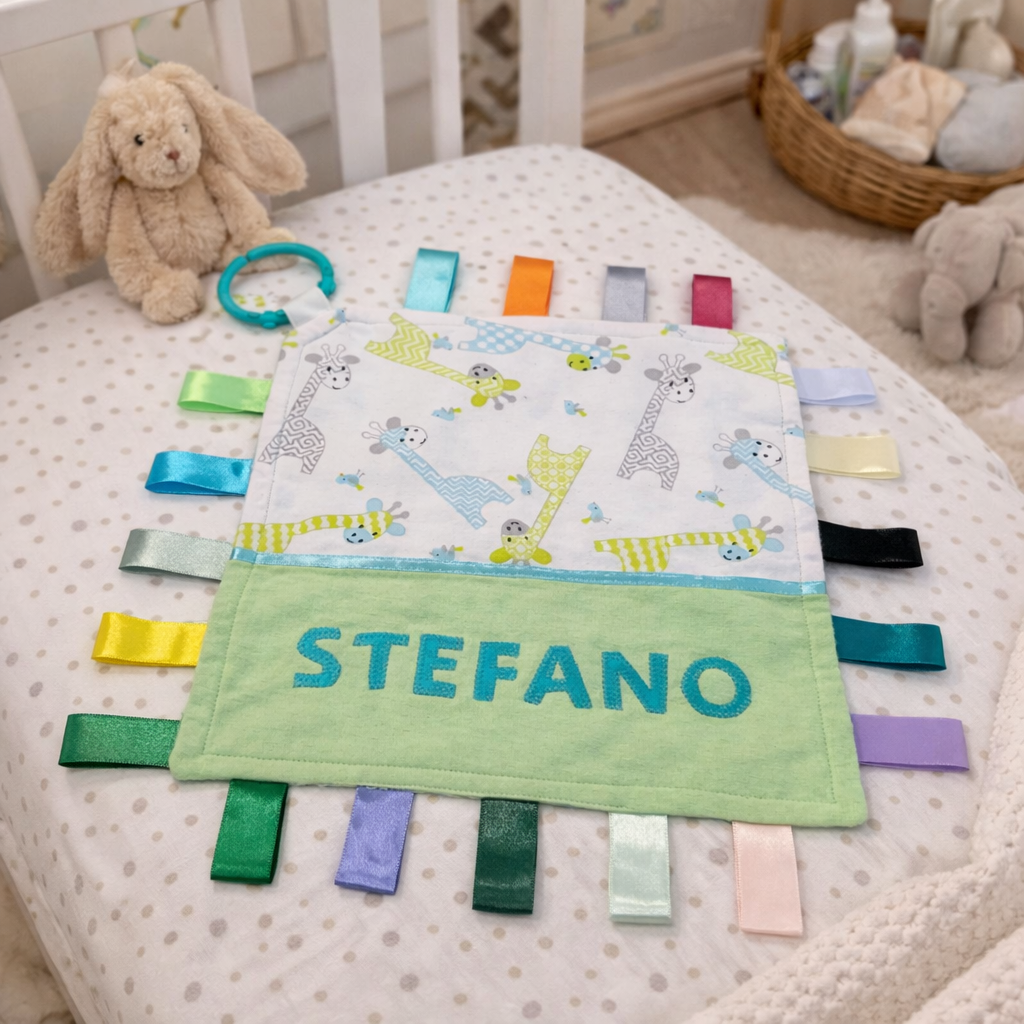 Babies Personalised Taggy Security Blanket / Comforter Toy - Various Designs -
