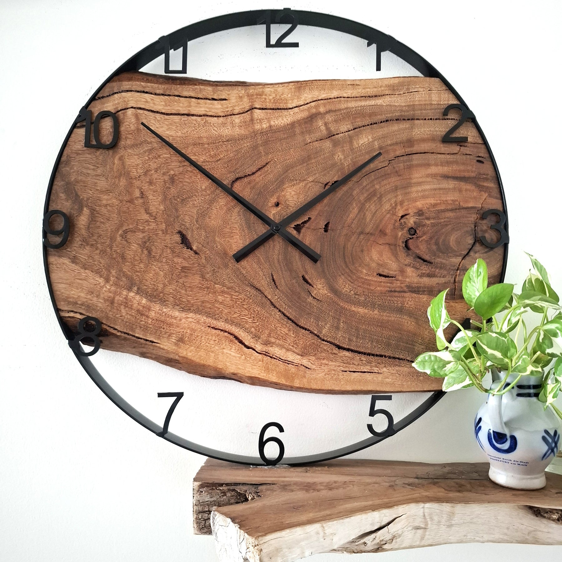 Large Wooden Wall Clock, Australian Made Gift for 5th Wedding Anniversary