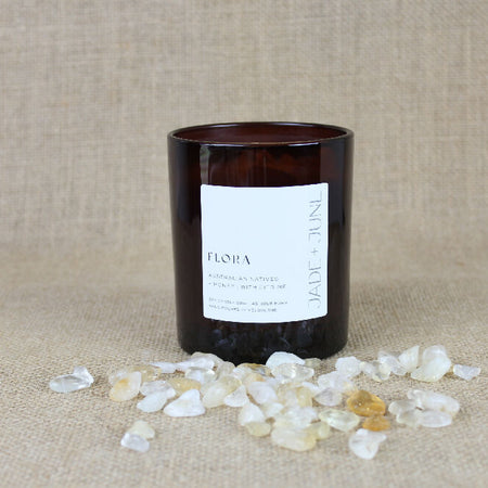 FLORA CANDLE | Aust Natives + Honey with Citrine