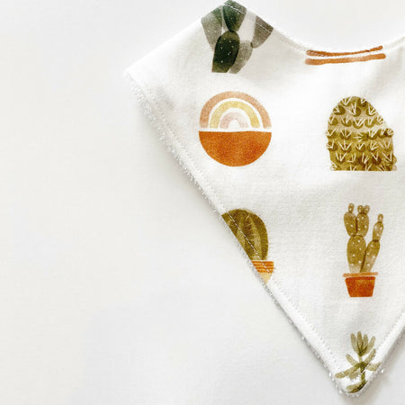 Boho succulent bandana bib
