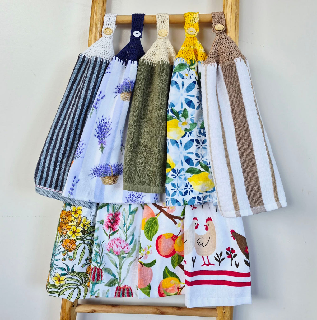 Kitchen Hand Towel | Hanging | Cotton | SINGLE LAYER | 9 Styles - 1-9