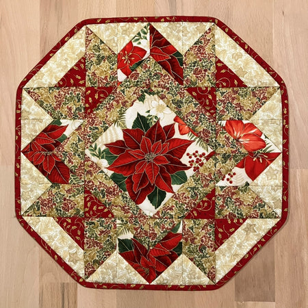 Christmas table centre handmade quilted Australia