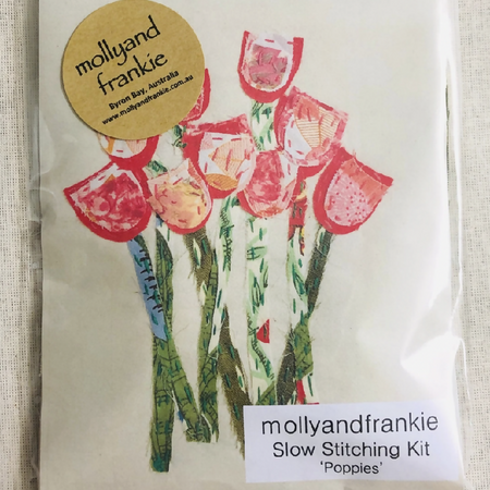 Slow Stitching Kit - Poppies