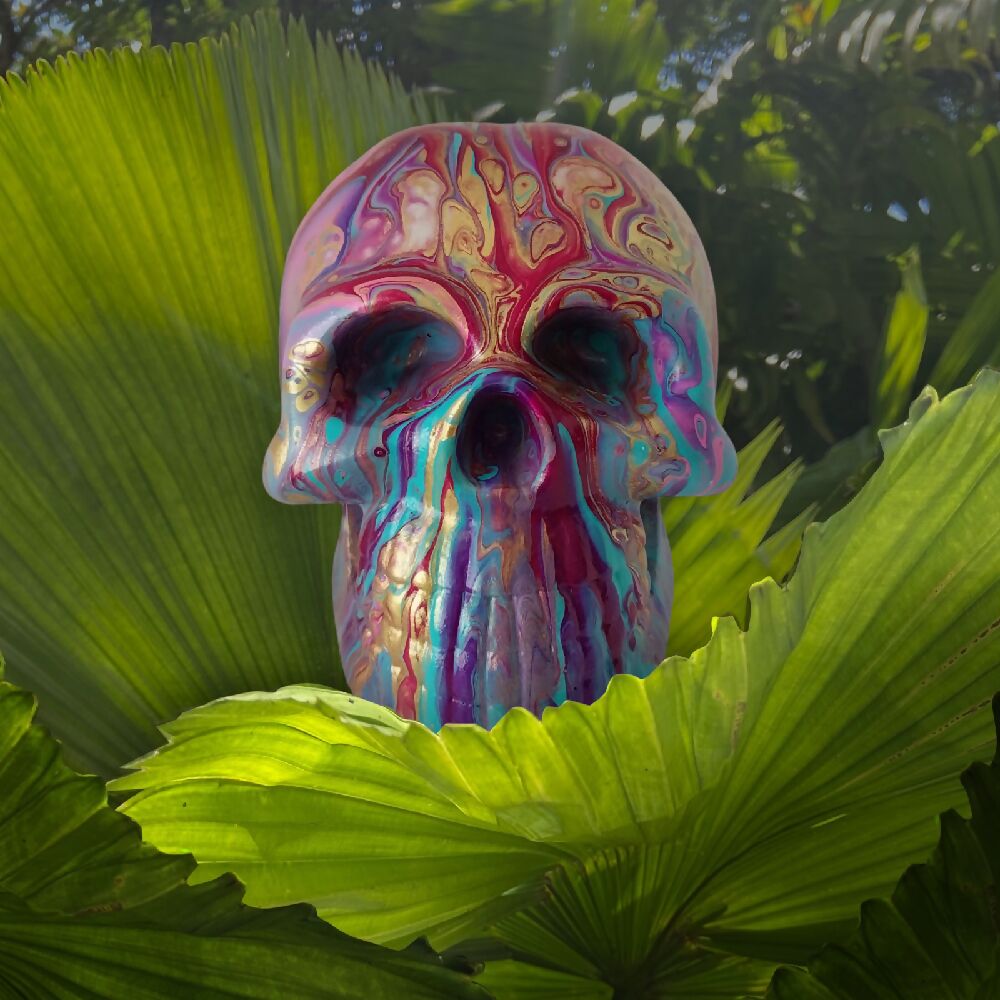 Paint Poured Skull