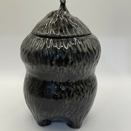 Wheel-Thrown Peanut-Inspired Vessel – Fully Glazed