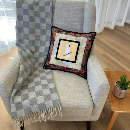 handmade Australian native quilted - sulphur crested cockatoo