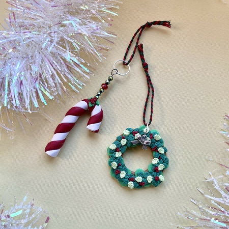 Traditional Handmade Christmas Decorations: Set of 2