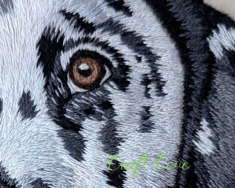 Hand Embroidered Dalmatian Thread Painting