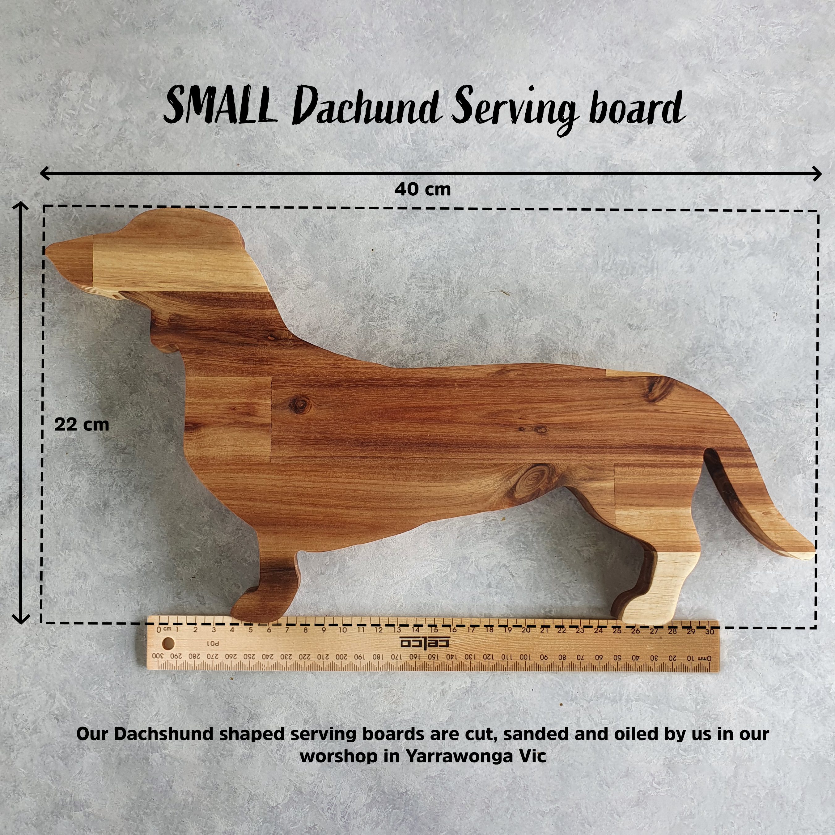 Dachshund shaped serving board