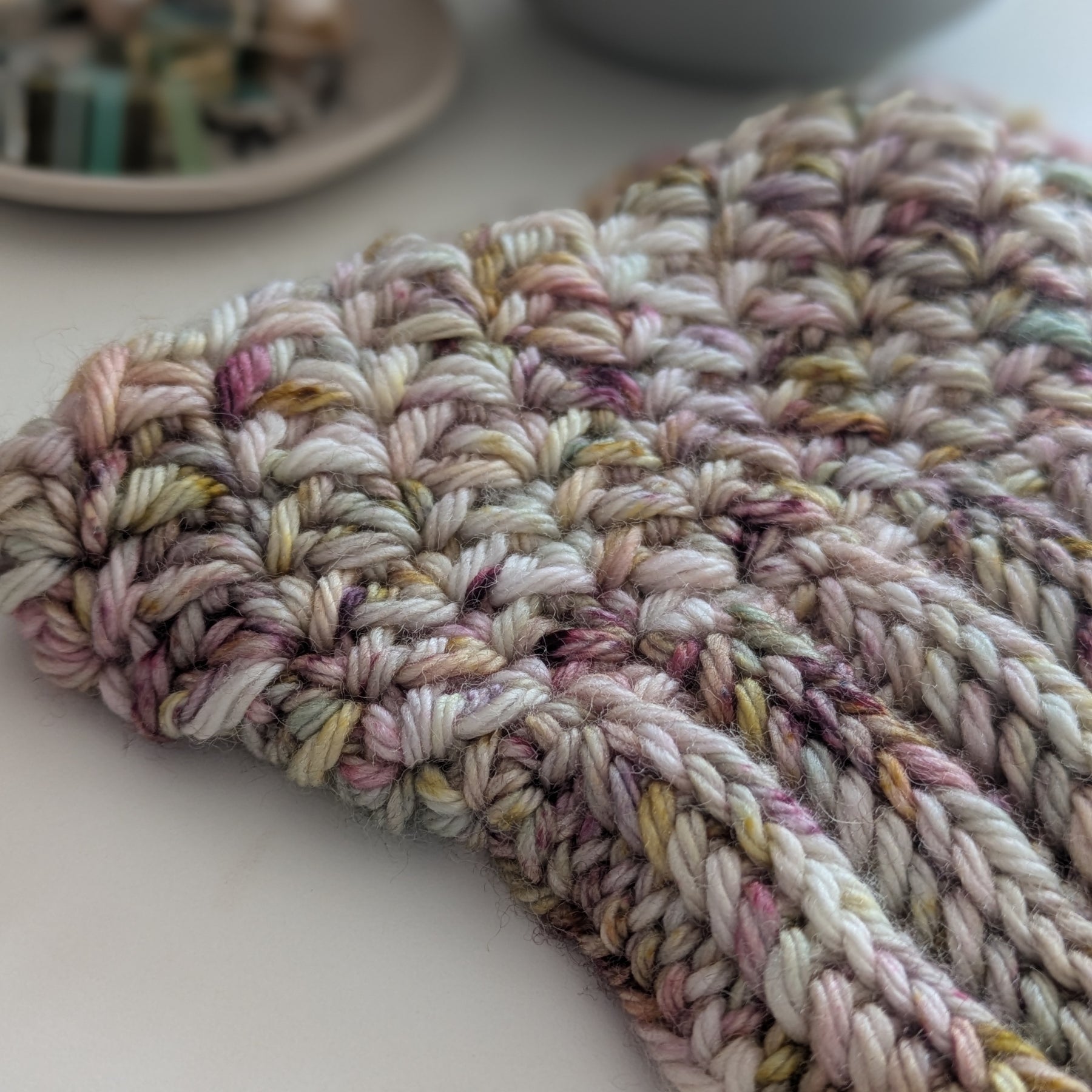 Ruffly Wrist Warmers Crochet Handwarmers Fingerless Gloves