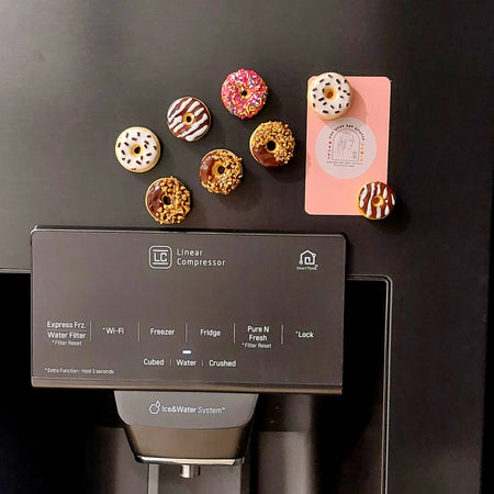 Decorative Fridge Magnets | Polymer Clay Miniature Donuts | Food Inspired