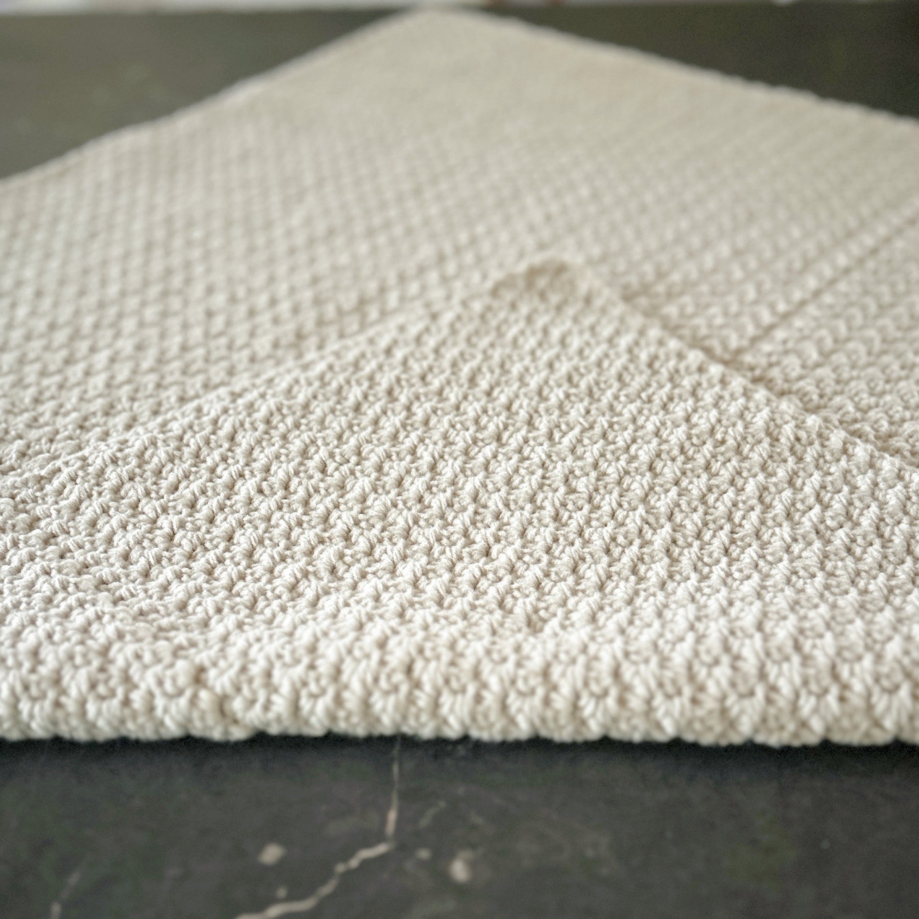 Handmade Crochet Baby Blanket | Neutral Oatmeal | Made from Cotton | Baby Shower Gift