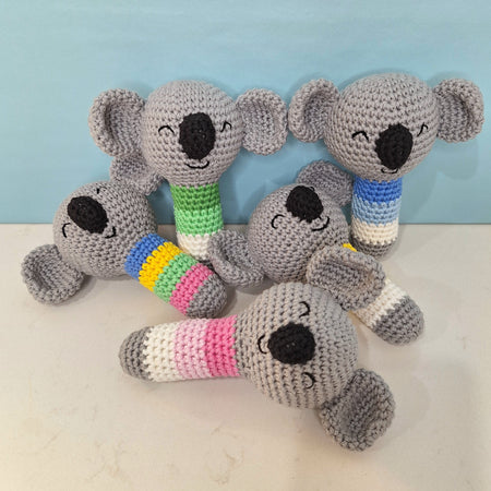 Cute Crocheted Koala baby Rattle