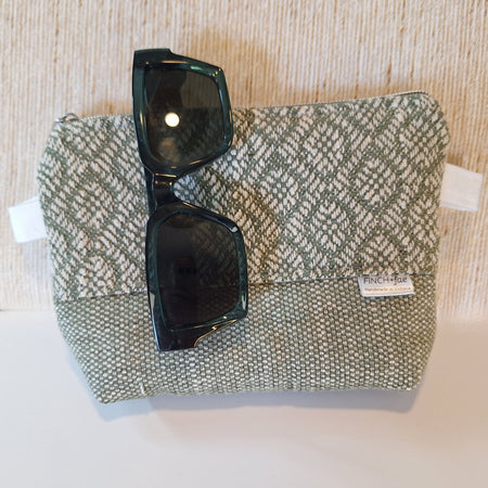 Diamond Upcycled Zipper Pouch: was $40