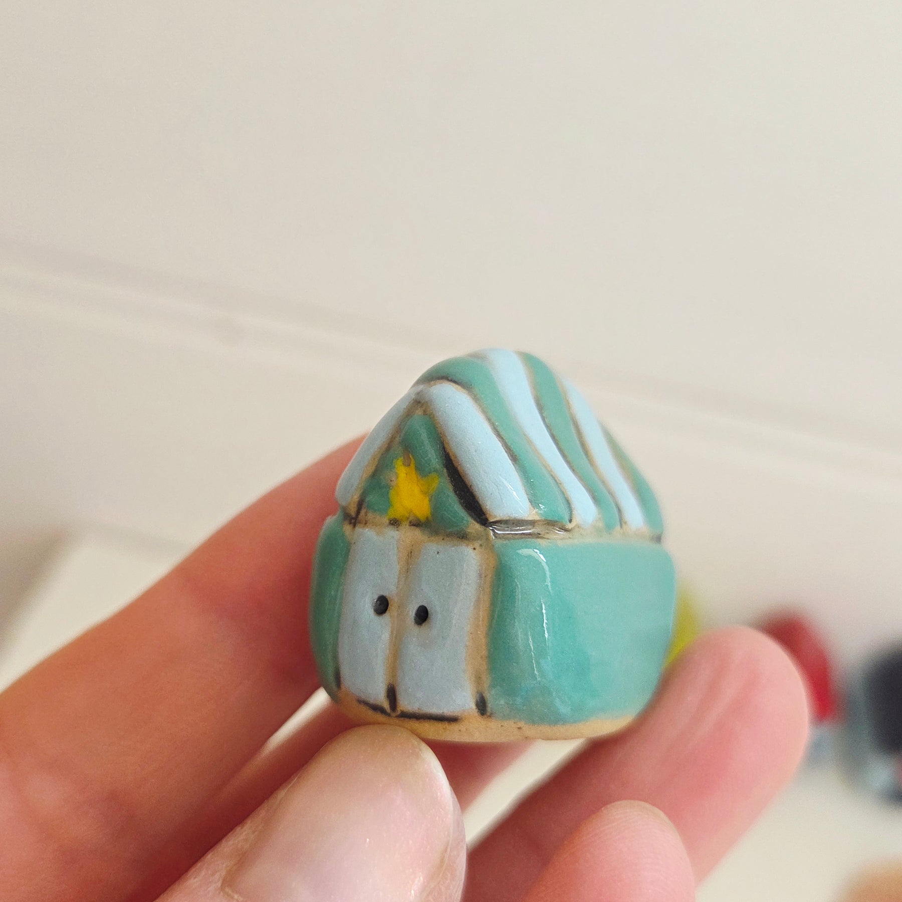 Set of 5 Tiny Ceramic Bathing Boxes